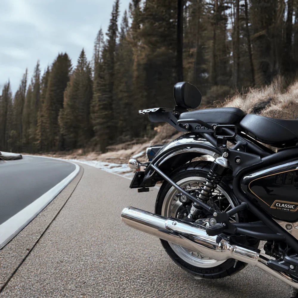 B-12 Bassmaster Barrel Slip-On Exhaust for Royal Enfield Super Meteor 650 | 304 Stainless Steel Performance Exhaust image 2