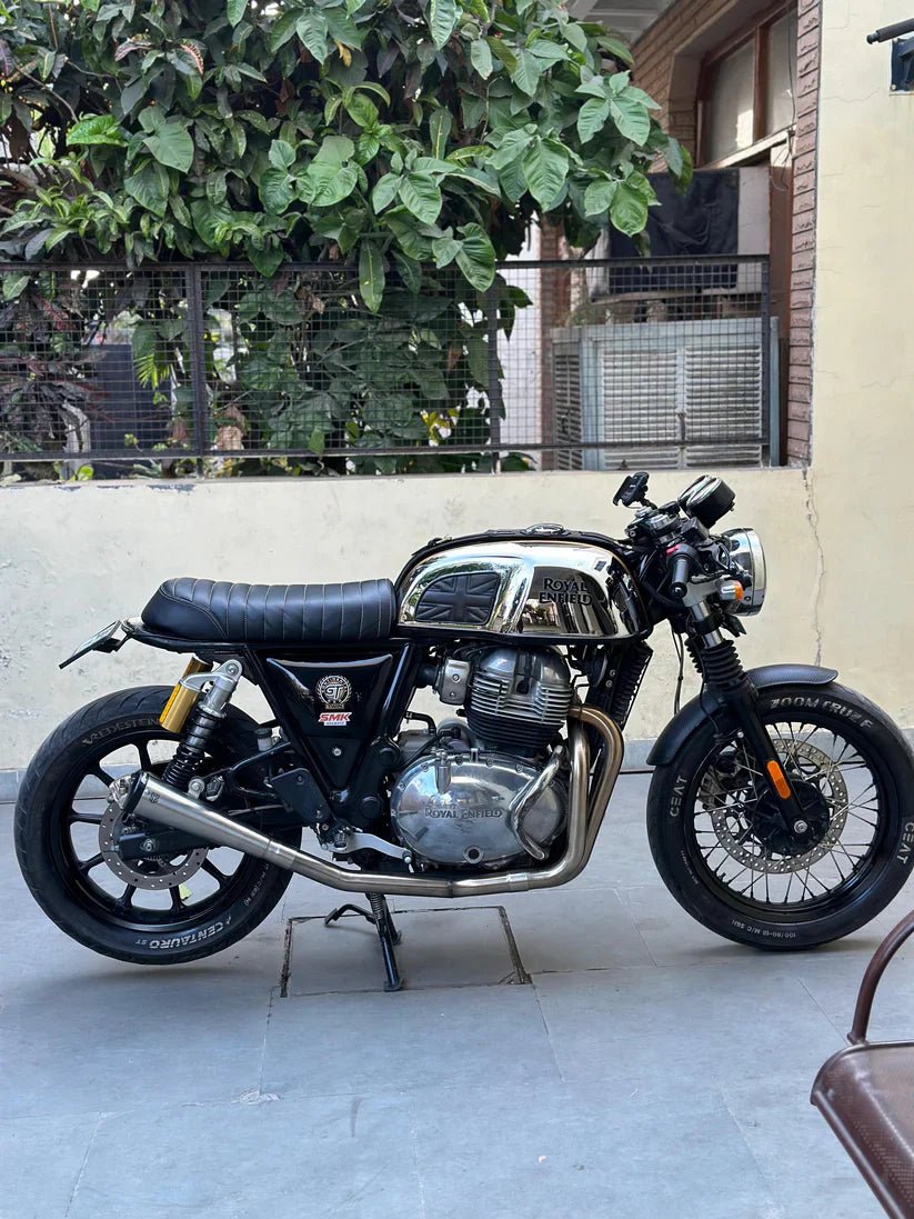 SS Motocorp 2x1 Full System Exhaust with Slim Can for Royal Enfield Interceptor 650 / Continental GT 650 | Lightweight Performance Exhaust (2 O2 Sensor Compatible)