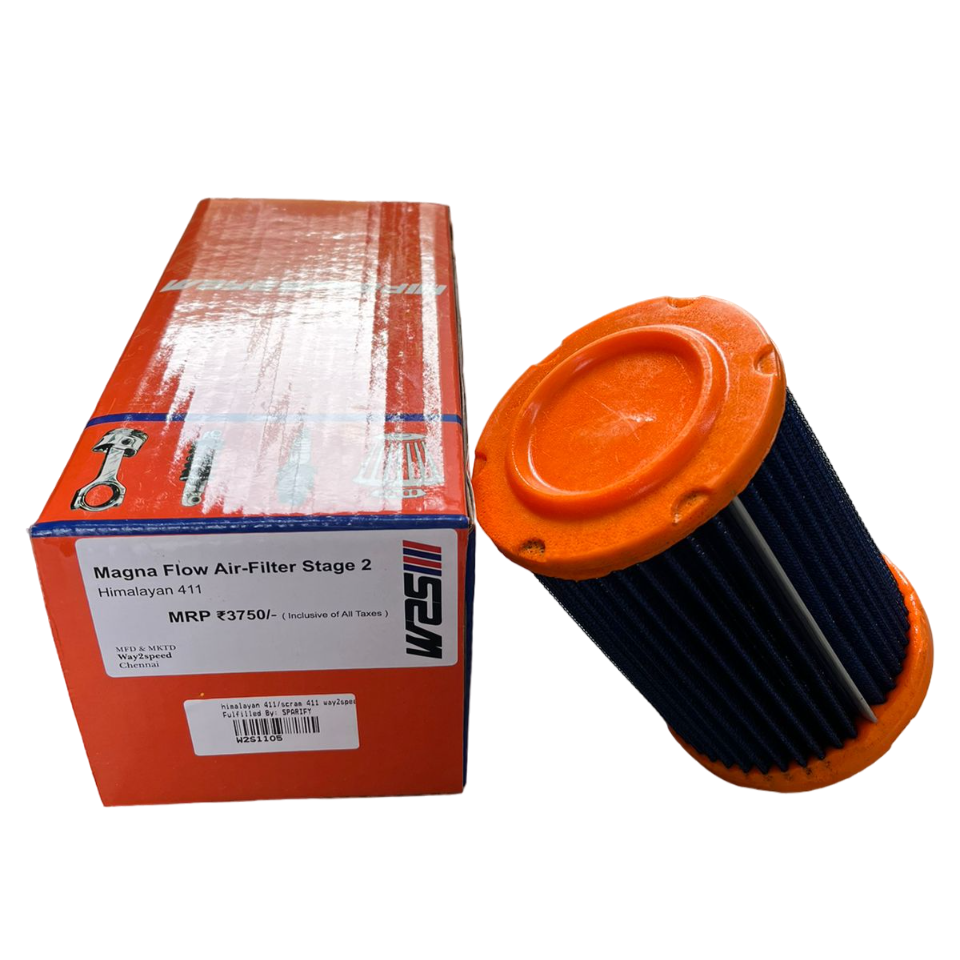 Way2Speed MagnaFlow Performance Air Filter for Royal Enfield Himalayan 411 / Scram 411 – Nano Fiber Stage 2 Filter Upgrade