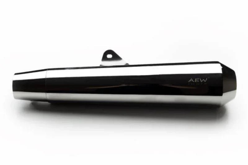 AEW TE 103 Megaphone Performance Exhaust for Interceptor 650 / Continental GT 650 | Black & Stainless Steel Variants — Stainless Steel Mirror Polish image 12
