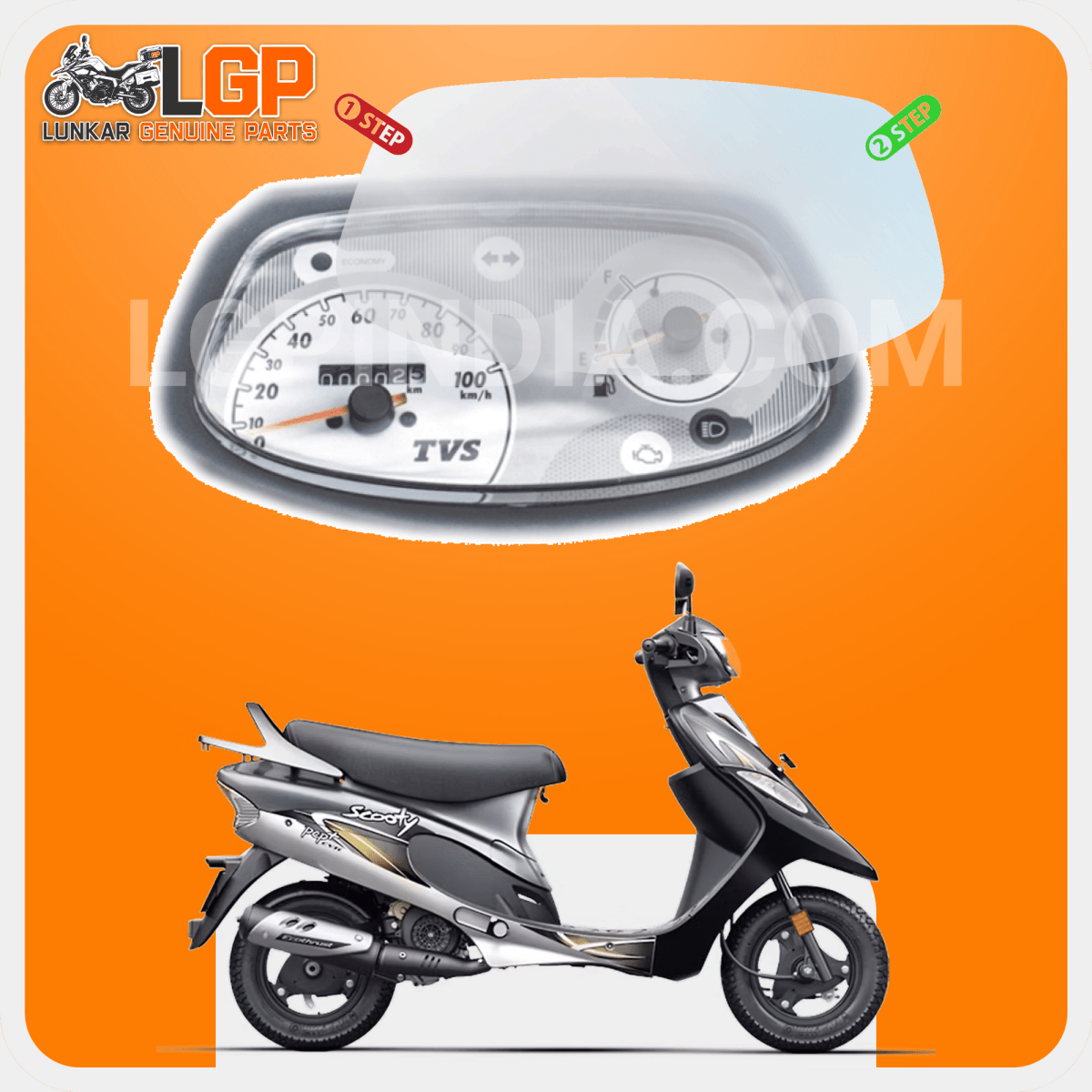 LGP SCREEN GUARD DISPLAY PROTECTOR TVS — SCOOTY PEP/ PEP PLUS