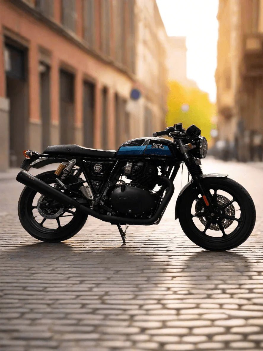 Barrel Exhaust-10 Bass Master Slip-On Exhaust for Royal Enfield Interceptor 650 / Continental GT 650 (Black) | 304 Stainless Steel Performance Exhaust image 4