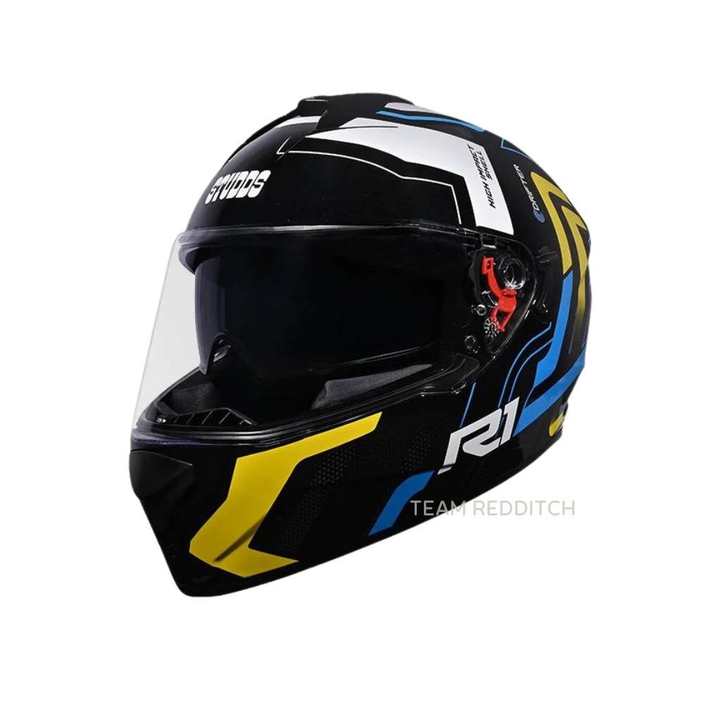 Studds Drifter D4 R1 Black Yellow N6 White