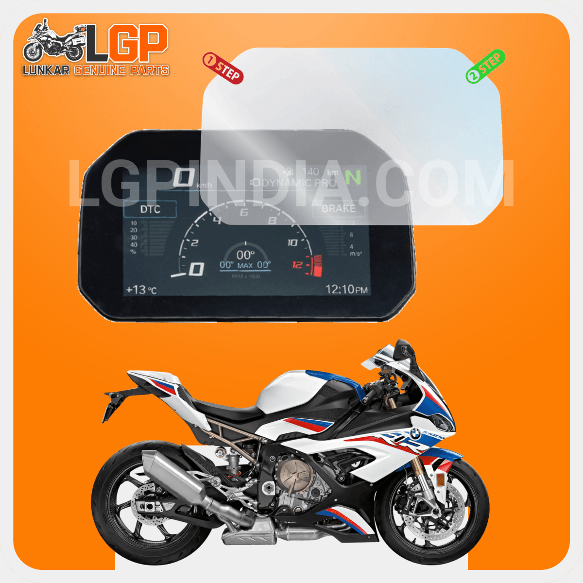LGP SCREEN GUARD DISPLAY PROTECTOR BMW — "BMW S1000 RR/ XR R1250 GS/ R 2019 F900R/ XR 2020/ F750 850 GS 2018/ R1200 GS"