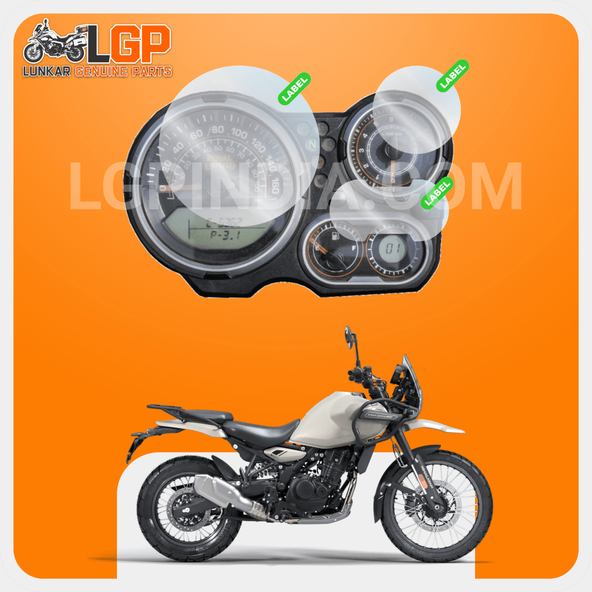 LGP SCREEN GUARD DISPLAY PROTECTOR ROYAL ENFIELD — INTERCEPTOR CONTINENTAL GT 650 image 6