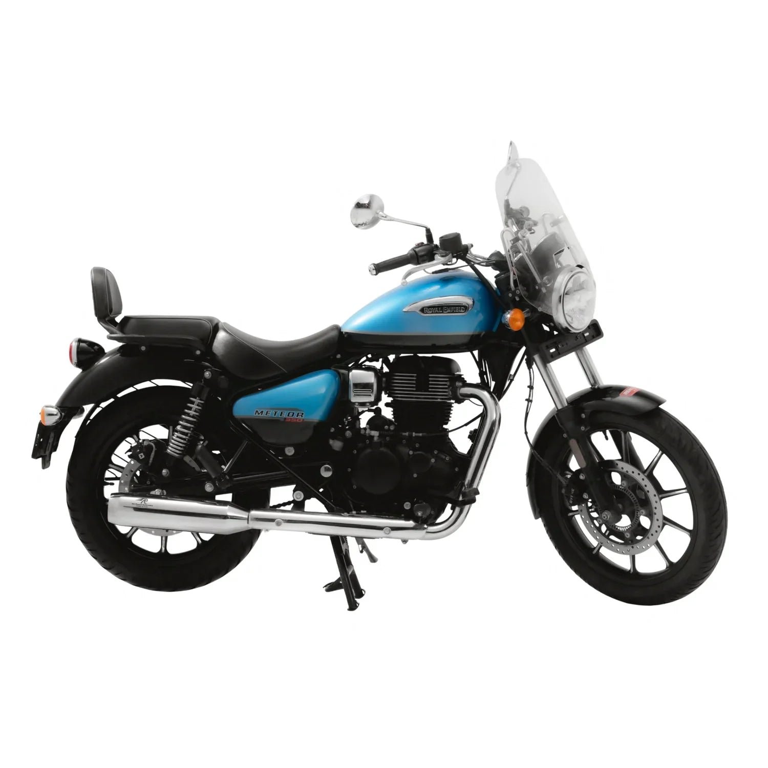 Red Rooster Polestar Pro Exhaust for Royal Enfield Meteor 350 (Polish / Black) — Black image 5