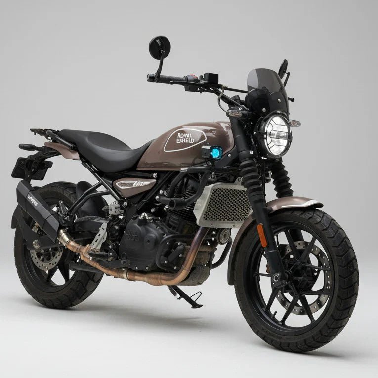 Barrel Rogue 2.0 Slip-On Exhaust with Link Pipe for Royal Enfield Guerrilla 450 | 304 Stainless Steel Performance Exhaust (Black & Silver) — Black
