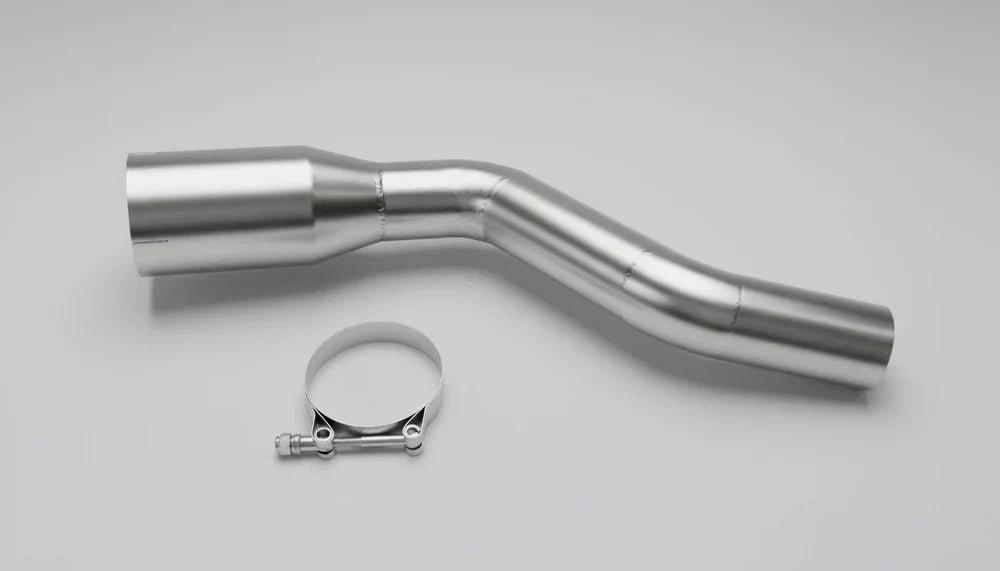 Barrel Rogue 2.0 Slip-On Exhaust with Mid Pipe for KTM Gen 3 Duke 250 & Duke 390 | 304 Stainless Steel Performance Exhaust (Black & Steel) — 250 cc / Black image 2