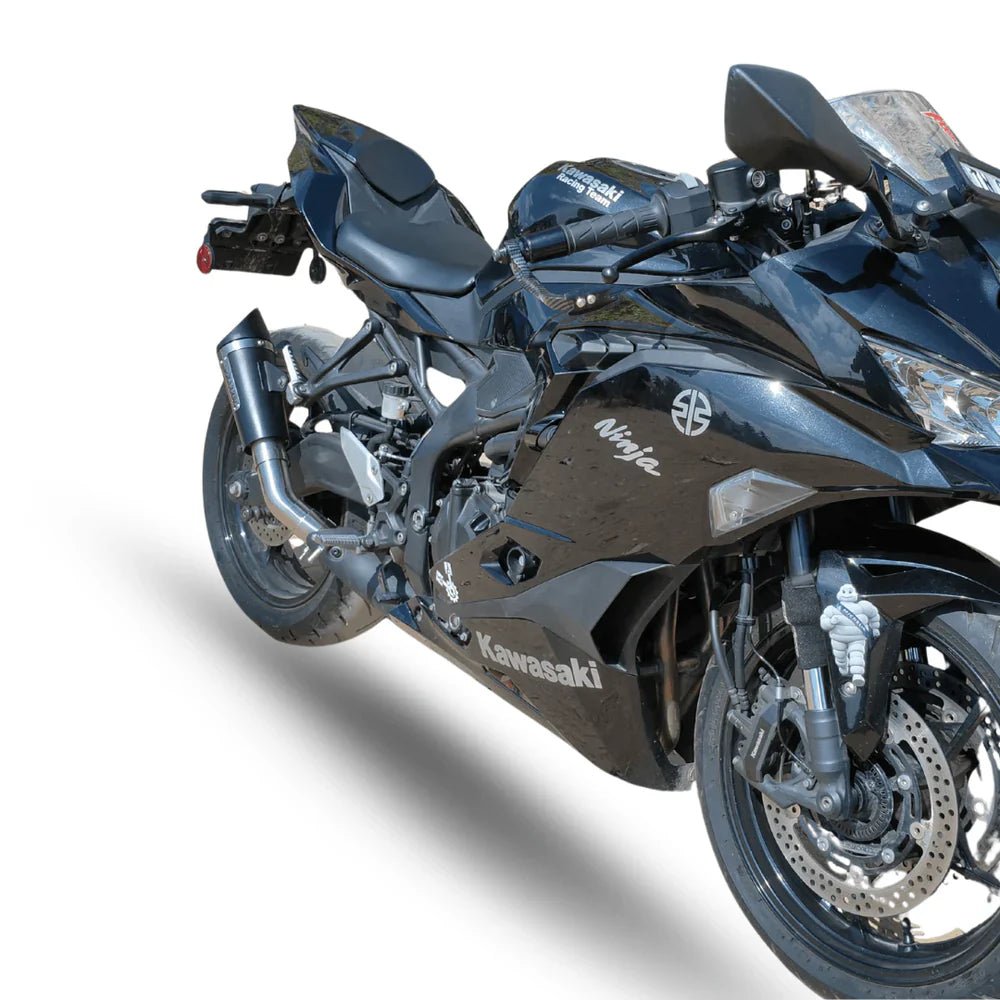 Barrel Outlaw 2.0 Slip-On Exhaust for Kawasaki ZX-4R / ZX-4RR (Black) | 304 Stainless Steel Performance Exhaust image 4