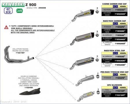 Arrow Racing Exhaust Header For Kawasaki Z900