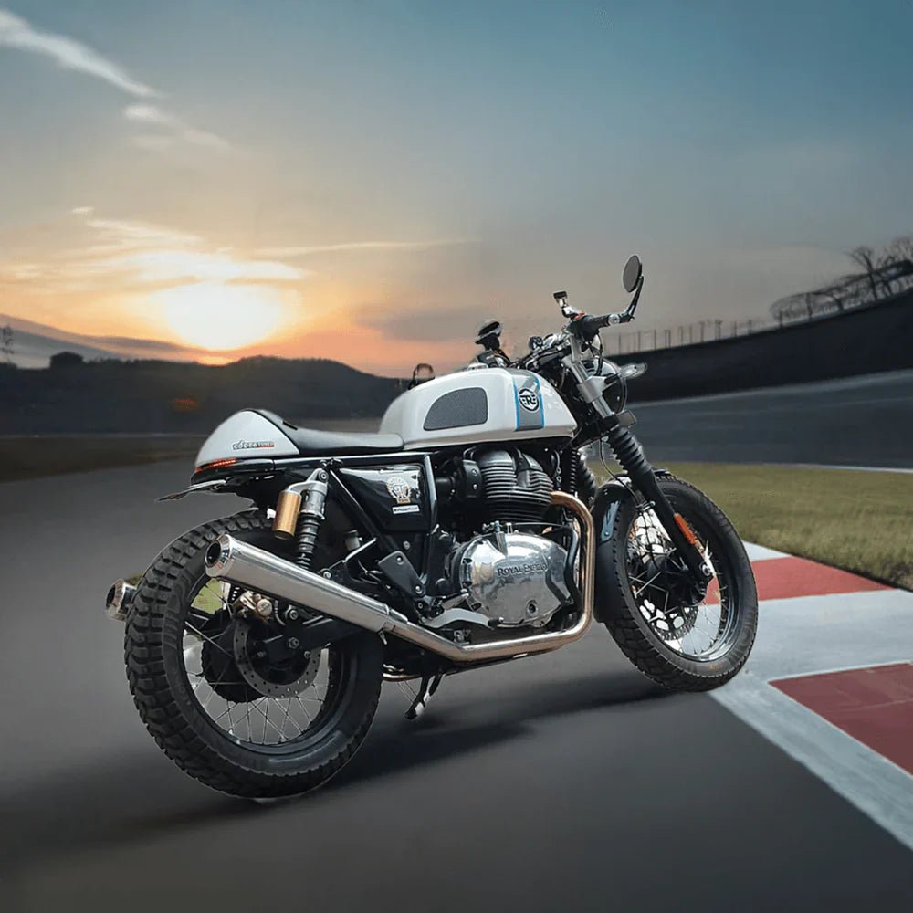 Barrel Exhaust-10 Bass Master Polish Slip-On Exhaust for Royal Enfield Interceptor 650 / Continental GT 650 | 304 Stainless Steel image 4
