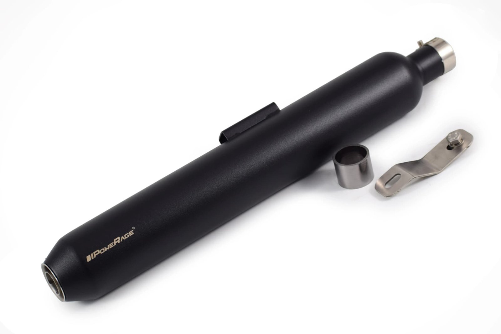 Powerage Slip-On Exhaust for Royal Enfield Classic / Bullet 350 / 500 - Black Short