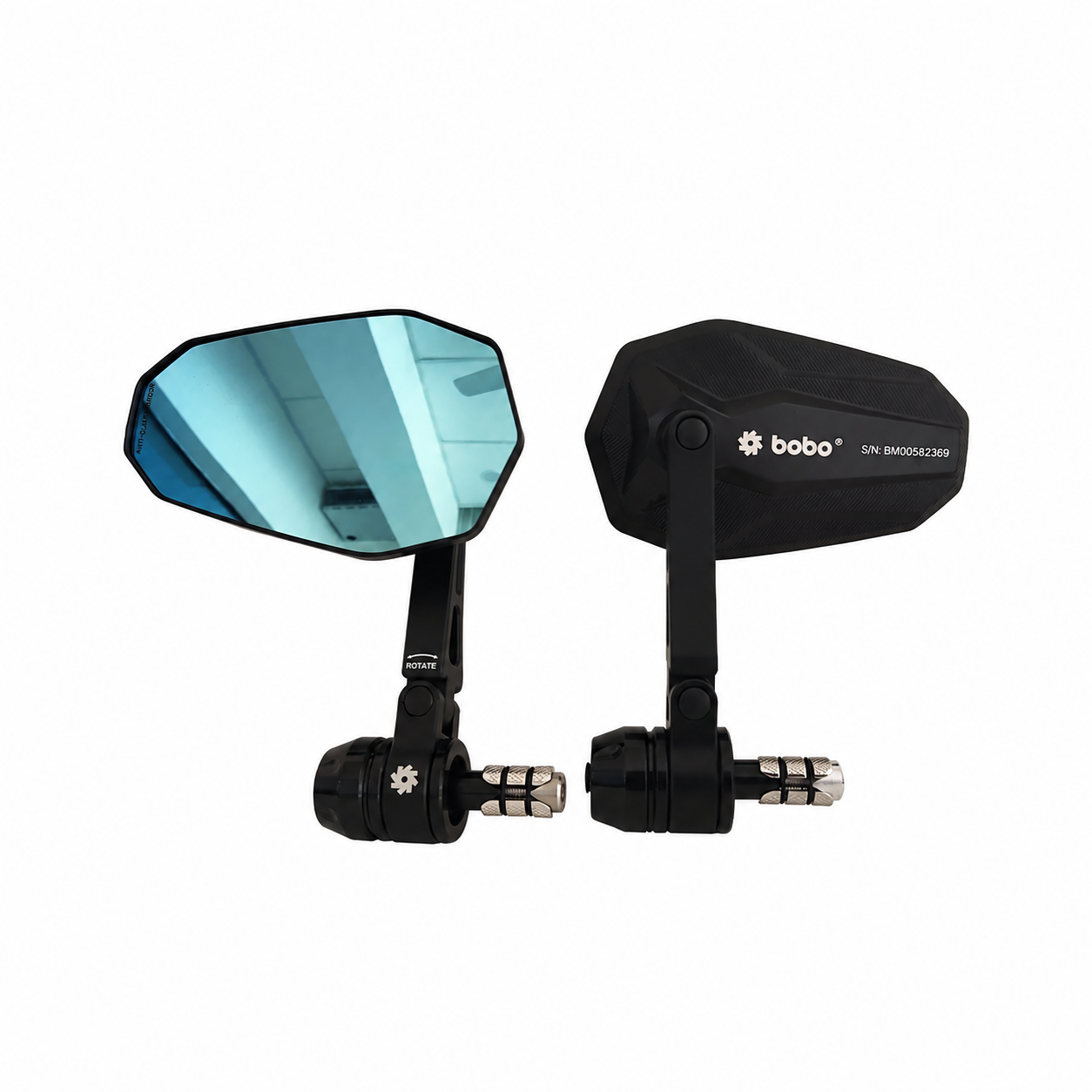 BOBO RM2-D Anti-Glare, Anti-Fog Bike Bar End Mirror