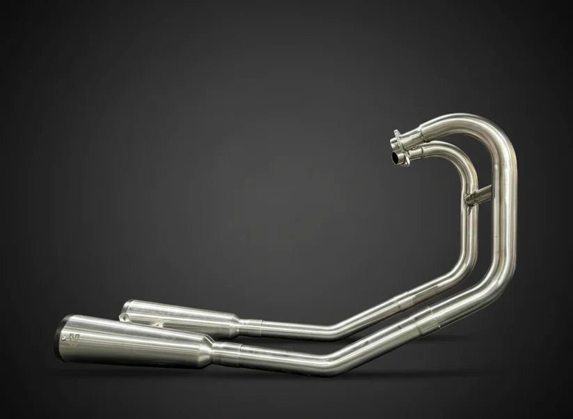 SS Motocorp 2x2 Full System Exhaust with Fat Cans for Royal Enfield Interceptor 650 / Continental GT 650 | Dual Exhaust Performance System (2 & 4 O2 Sensor Compatible) — 2 Nos. O2 Sensors-Old Version - Mirror Finish image 3