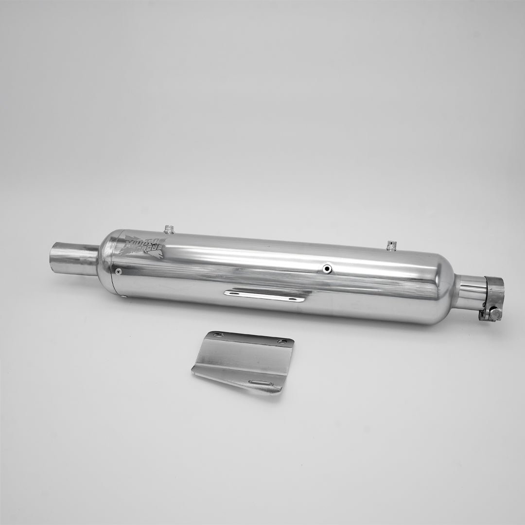 Moto Torque Reborn Replica Chrome Exhaust for Royal Enfield Classic 350 Reborn | Premium Chrome Performance Exhaust image 2