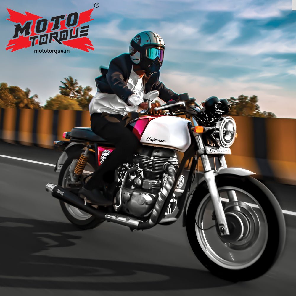 Moto Torque Launcher Black Exhaust for Royal Enfield UCE Models – Dyno Proven Performance Silencer image 4