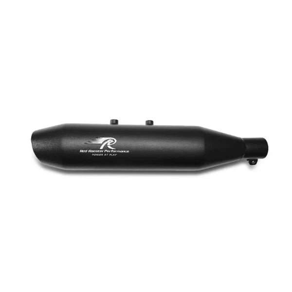 Red Rooster Rumbler Max Exhaust for Royal Enfield Hunter 350 – Polish / Matte / Black — Polish image 7