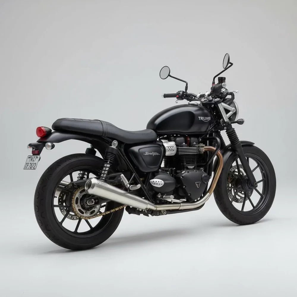 Barrel B Twinn Slip-On Exhaust for Triumph Street Twin 900 | 304 Stainless Steel Performance Exhaust image 5