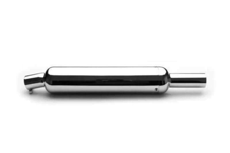 AEW TE201 Short Pipes Performance Exhaust for Royal Enfield Interceptor 650 | Classic Style Chrome & Stainless Steel — Stainless Steel Matt Polish image 6