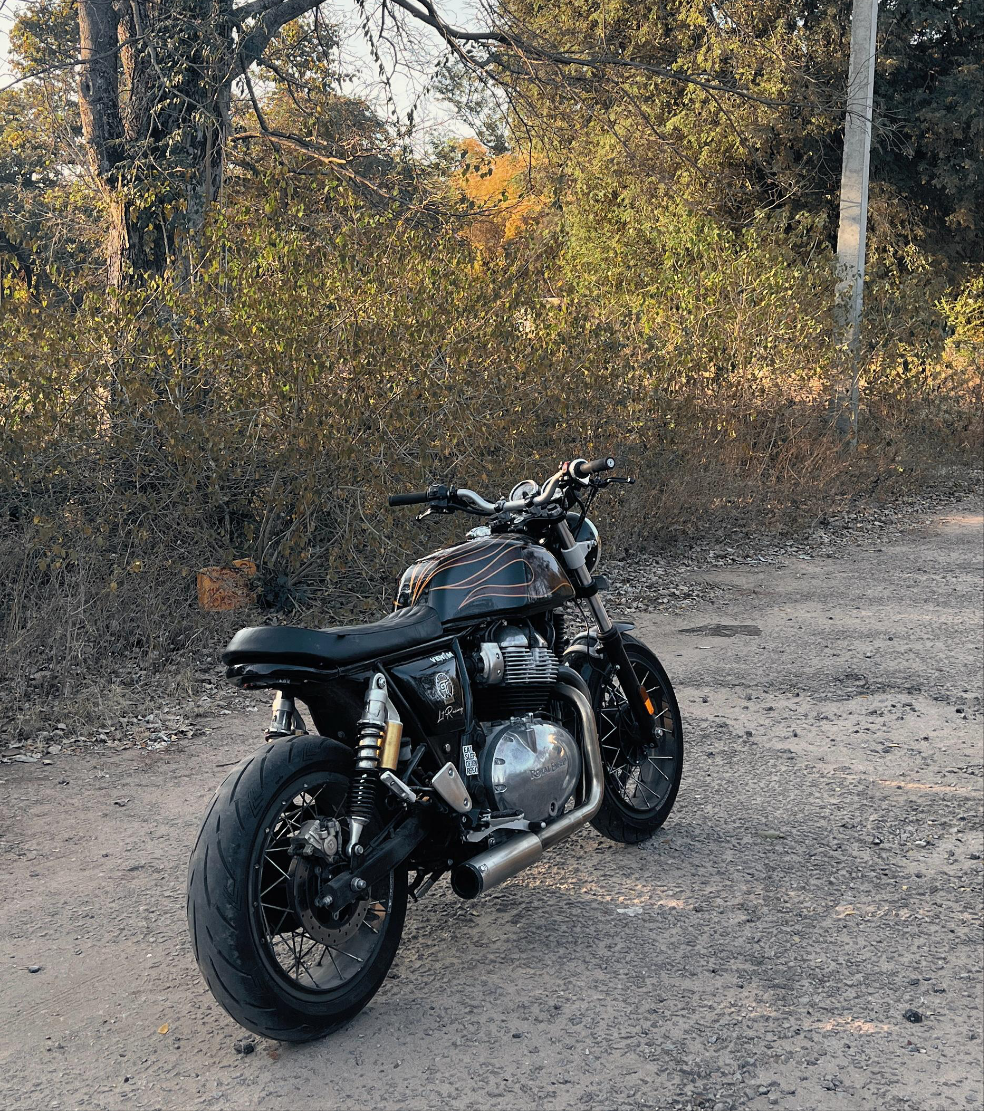 SS Motocorp Performance Bred 2x1 Full System Exhaust with Short Can for Royal Enfield Interceptor 650 & Continental GT 650 | Matte & Mirror Finish — 2 Nos. o2 Sensors- Old Version- Matte Finish image 3
