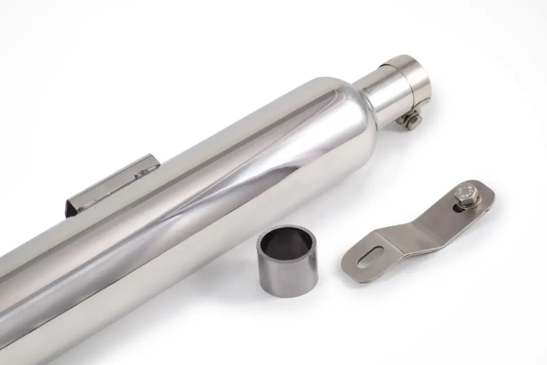 Powerage Slip-On Exhaust for Royal Enfield Classic / Bullet 350 / 500 - Polished Short image 3