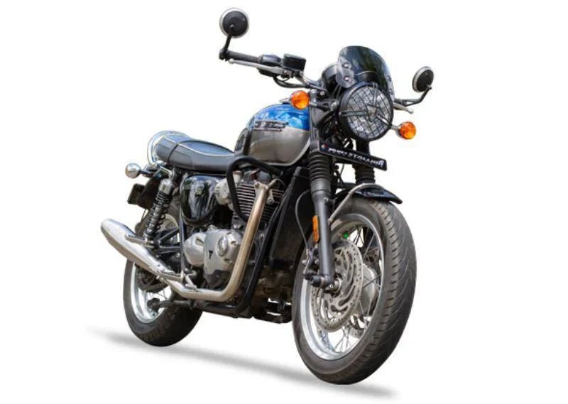 Triumph Bonneville T120 1200 Full System Exhaust | Silver Stallion Performance | Silver / Black Matte / Brushed — Brushed image 2