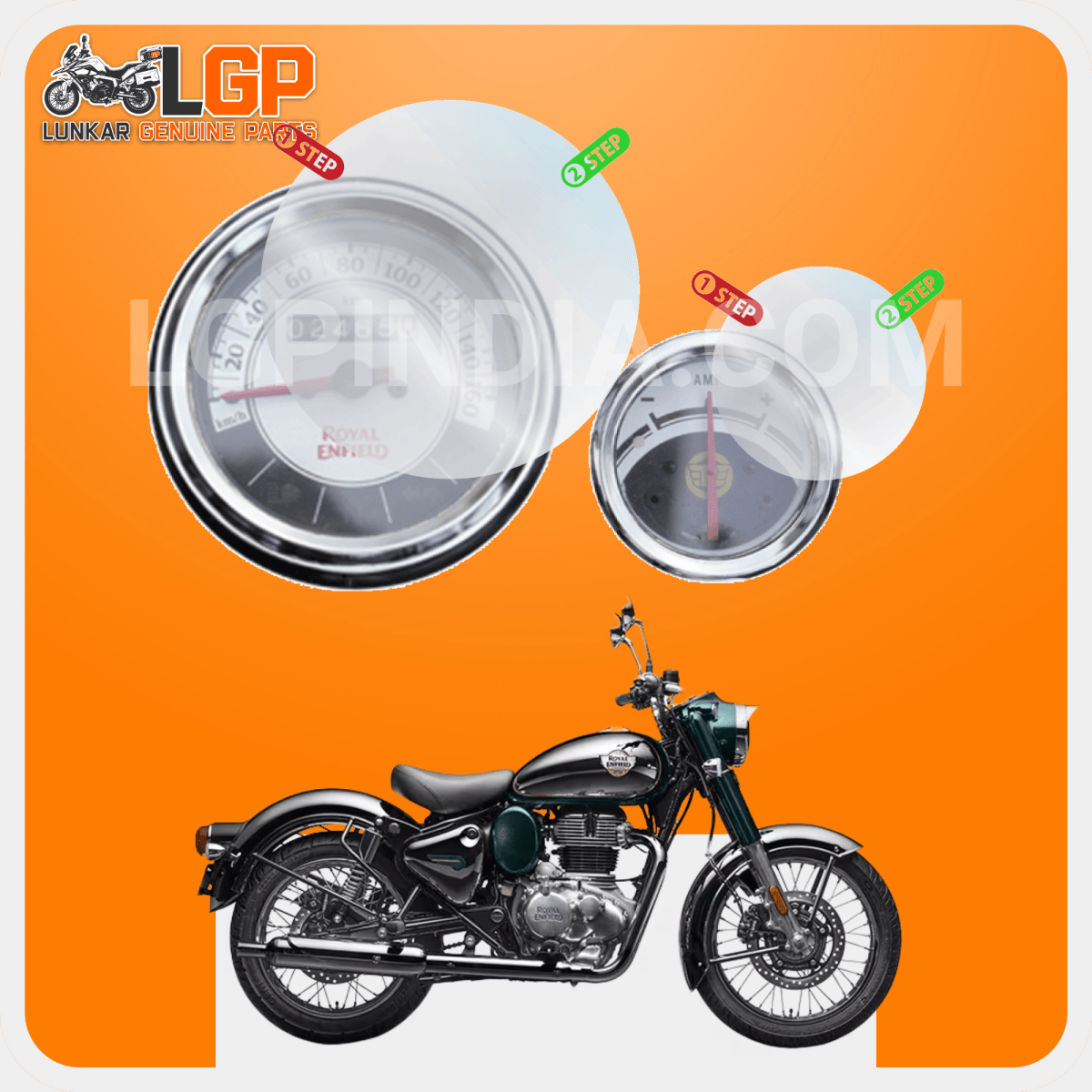 LGP SCREEN GUARD DISPLAY PROTECTOR ROYAL ENFIELD — REBORN CLASSIC 350 / 650 GOAN CLASSIC 350 BULLET 350 image 4