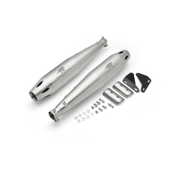 Red Rooster Atlas Pro Exhaust for Royal Enfield Classic 650 – Performance Slip-On (Polish / Matte / Black) — Polish image 2