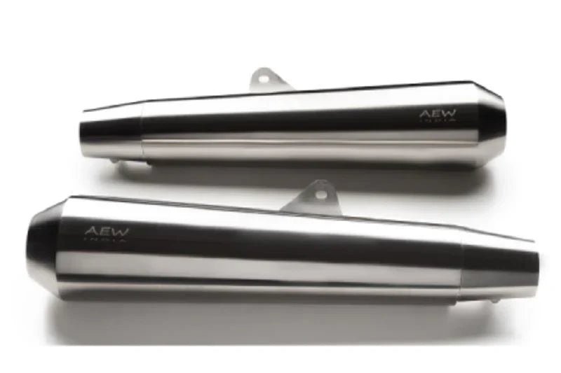 AEW TE 103 Megaphone Performance Exhaust for Interceptor 650 / Continental GT 650 | Black & Stainless Steel Variants — Mild Steel Heat Resistant Full Black image 3