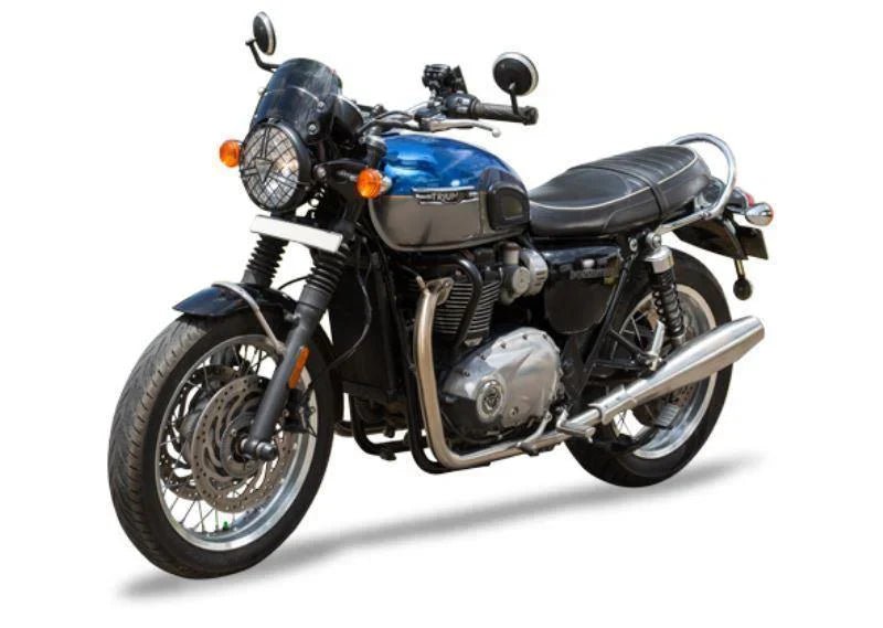 Triumph Bonneville T120 1200 Full System Exhaust | Silver Stallion Performance | Silver / Black Matte / Brushed — Brushed image 5