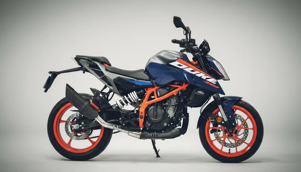 Barrel Rogue 2.0 Slip-On Exhaust with Mid Pipe for KTM Gen 3 Duke 250 & Duke 390 | 304 Stainless Steel Performance Exhaust (Black & Steel) — 390 cc / Black image 6