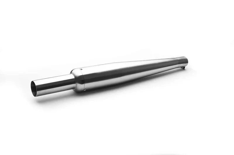 AEW Goldstar Wild Boar Exhaust Silencer for Royal Enfield | Mild Steel Chrome, Heat Resistant Full Black & Stainless Steel Matt Polish | AEW Performance Exhaust — Mild Steel Chrome image 3