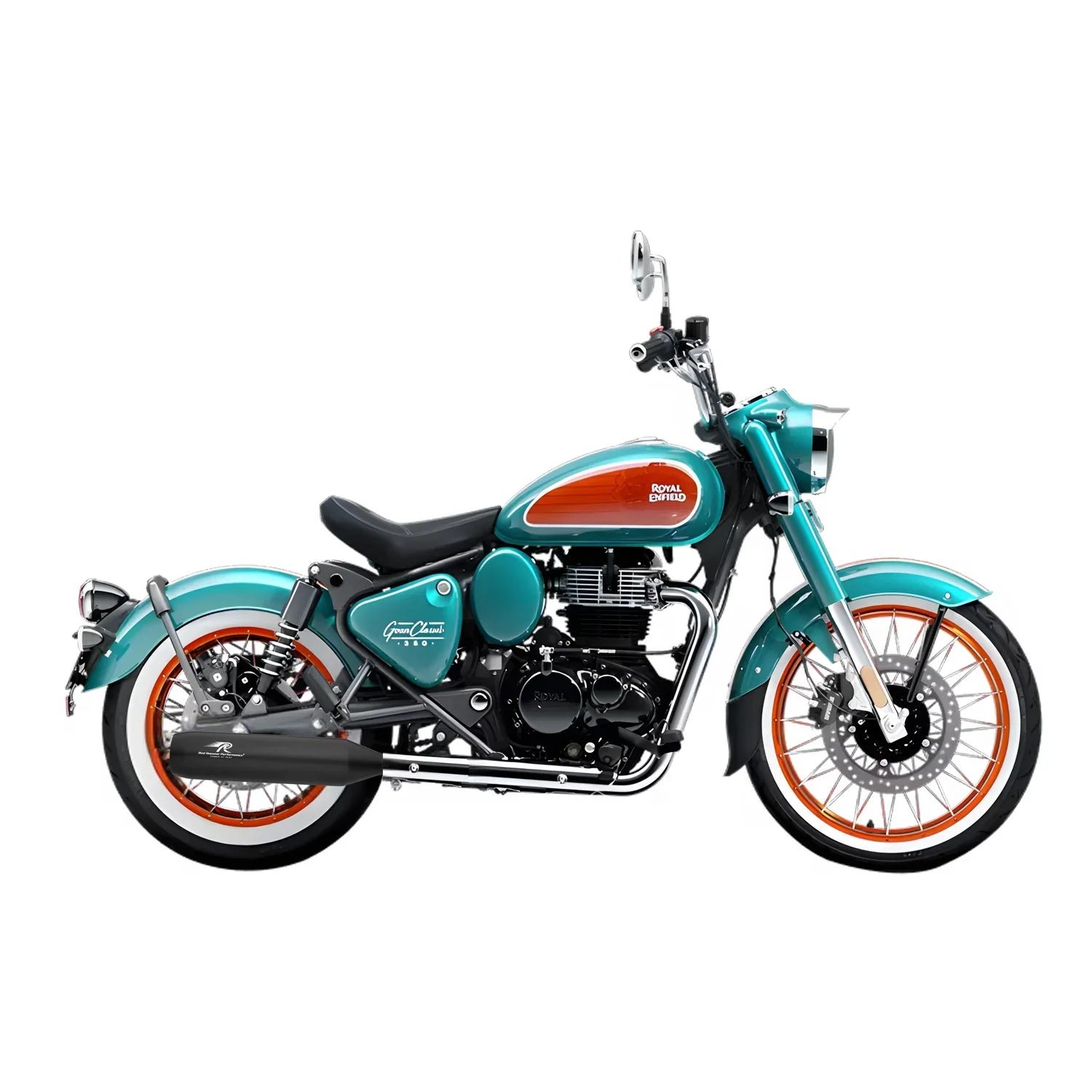Red Rooster Polestar Pro Exhaust for Royal Enfield Goan Classic 350 (Polish / Black) — Polish image 4