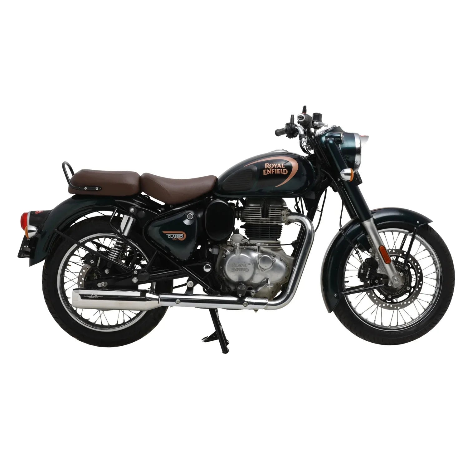 Red Rooster Polestar Pro Exhaust for Royal Enfield Classic Reborn 350 – Performance Slip-On (Black / Polish) — Polish image 5