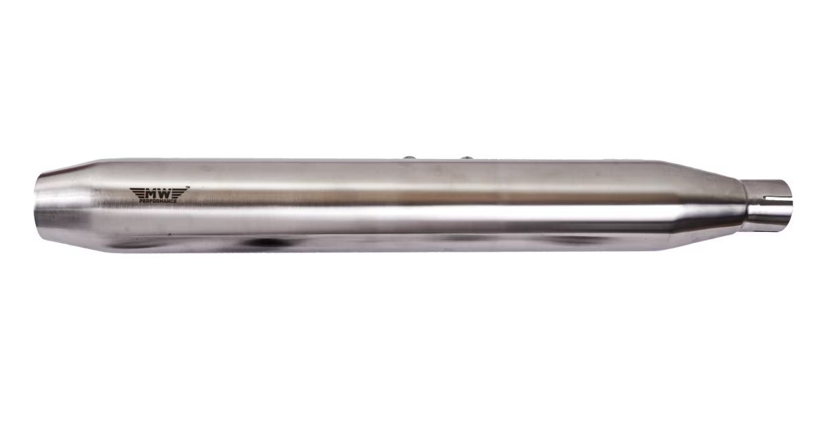 Motowings Performance Exhaust Type 1 Short Barrel Steel Matt for Royal Enfield Classic 350/500 | BS3 BS4 BS6 Compatible | Premium Stainless Steel 304 Silencer image 3