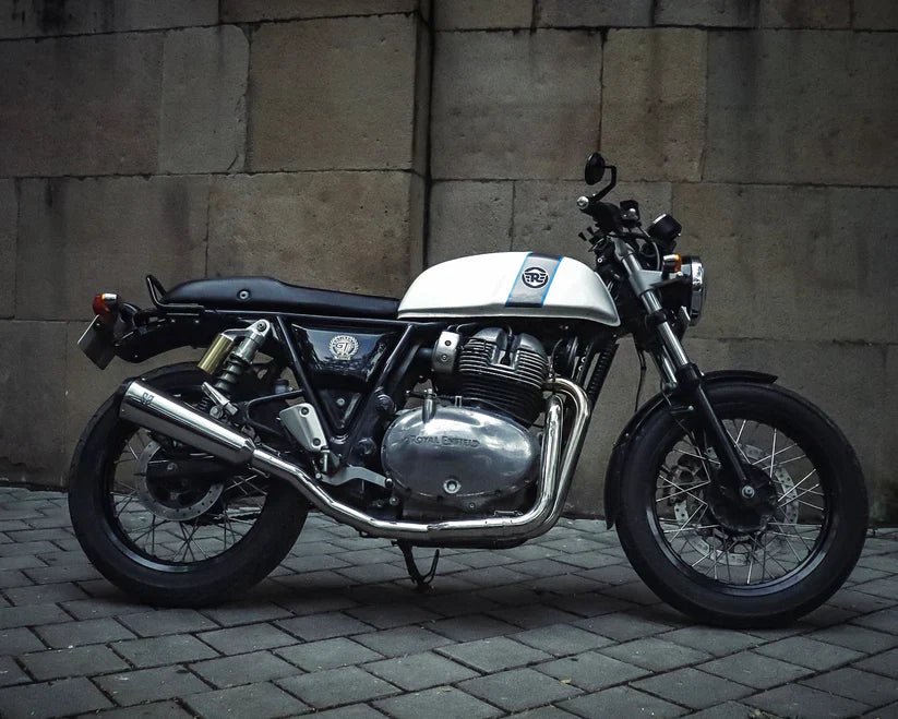 SS Motocorp 2x1 Full System Exhaust with Fat Can for Royal Enfield Interceptor 650 / Continental GT 650 | Performance Exhaust (2 O2 Sensor Compatible) image 4