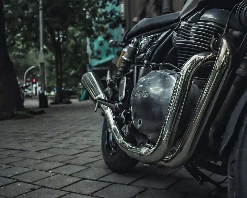 SS Motocorp 2x1 Full System Exhaust with Fat Can for Royal Enfield Interceptor 650 / Continental GT 650 | Performance Exhaust (2 O2 Sensor Compatible) image 6