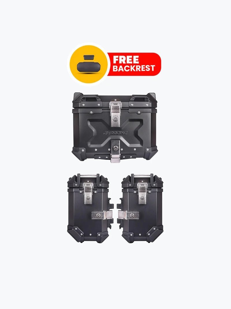 Set Of 3 Combo Of Jb Tc X45L Premium Black With Back Rest Pad + Jb Sb X36L Premium Black